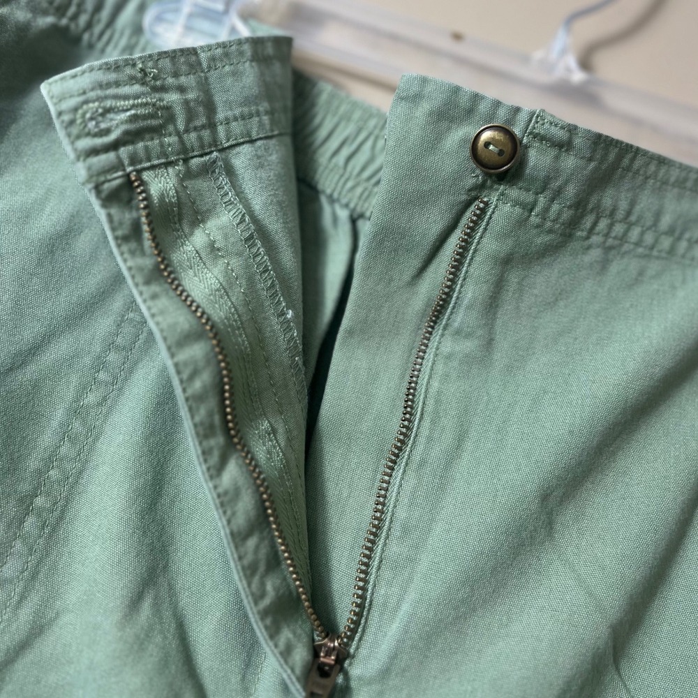 Classic Elements Spanish Olive Cotton Utility Skirt Size 18 Gorpcore Cottagecore - Picture 4 of 10